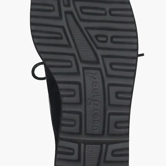 NEW Paul Green Audra Lug Sole Derby Black Patent Leather Loafers with Suede - Picture 4 of 7